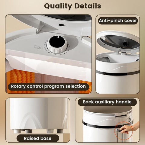 Professional Shoes Washing Machine, 3-in-1 Semi Automatic Portable Mini Washing Machine, Washing Shoes Clothes Underwear Socks, Spin Dry and Deep Cleaning,Compact for Dorms, Apartments, Homes, RV