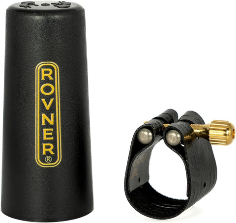 Rovner Ligature & Plastic Cap for Alto Standard Saxophone - Dark Ligature for Hard Rubber Mouthpiece (1RL)
