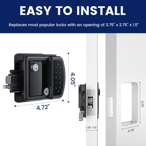 RV Keyless Entry Door Lock with Bluetooth Remote and Keypad for Camper