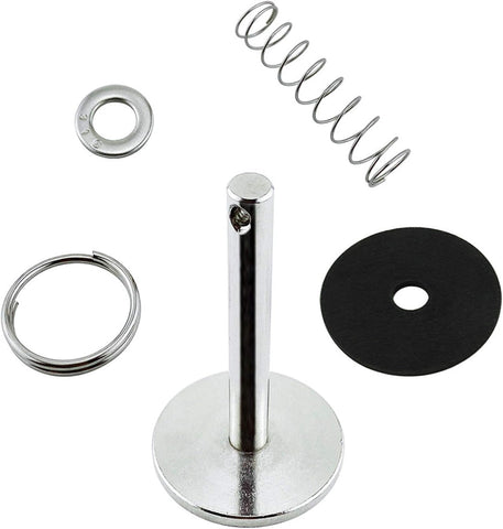 NRC&XRC Stainless-Steel 316 Hatch Cover Pull Handle with Spring Hidden Pin Button for Fishing Boat Yacht Dia.:1/4”,Total Length:2-1/8”