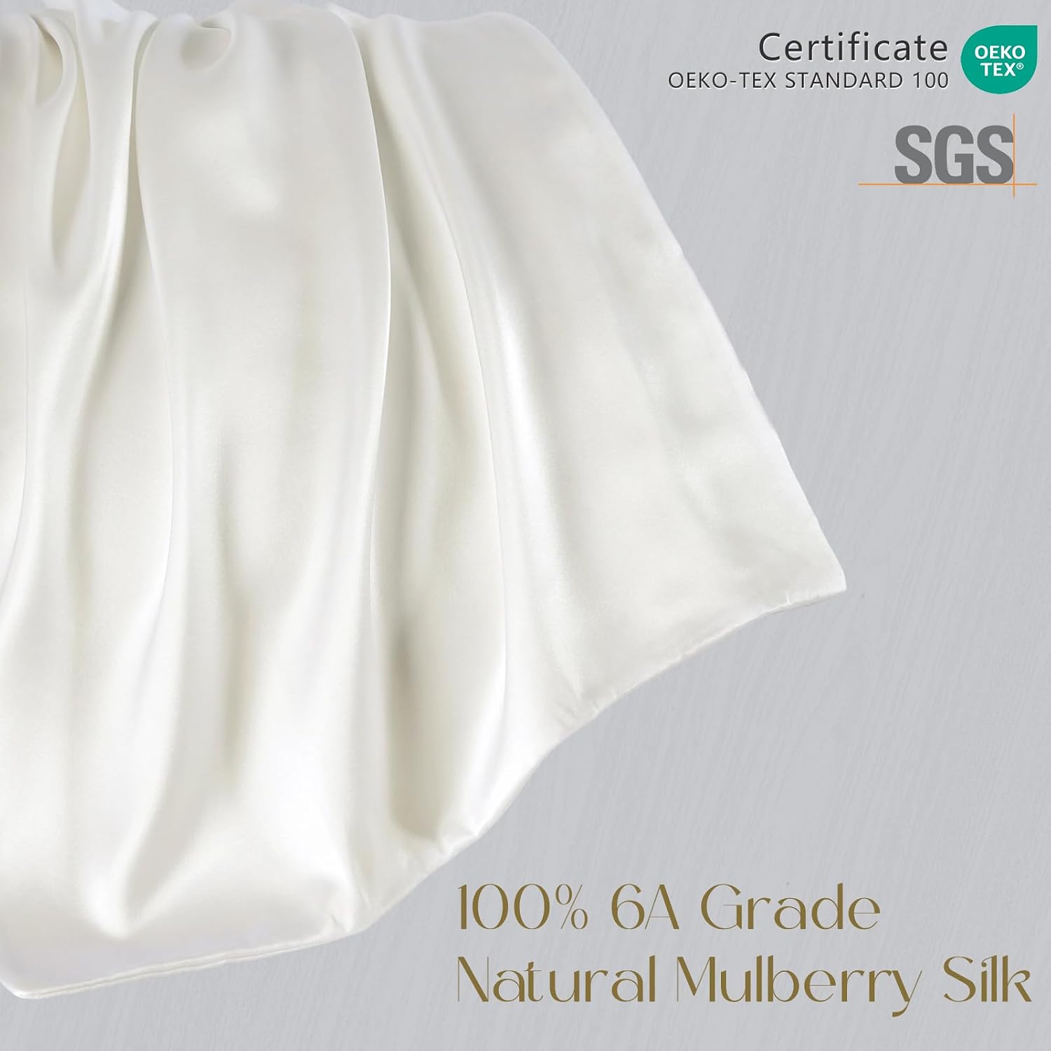 ZIMASILK 100% Pure Mulberry Silk Pillow Cases for Hair and Skin, Queen