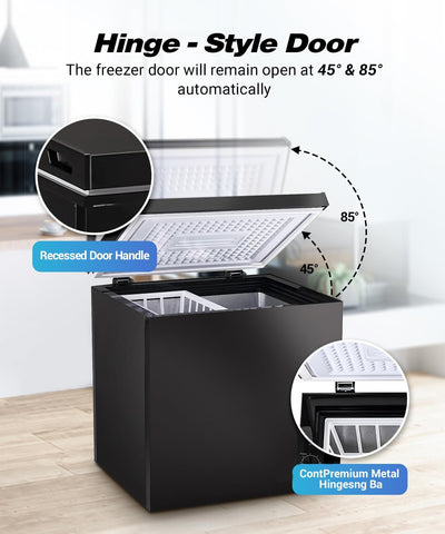 Deep Freezer, 5.0 cu.ft Mini Chest Freezer with 7-Step Temperature Control