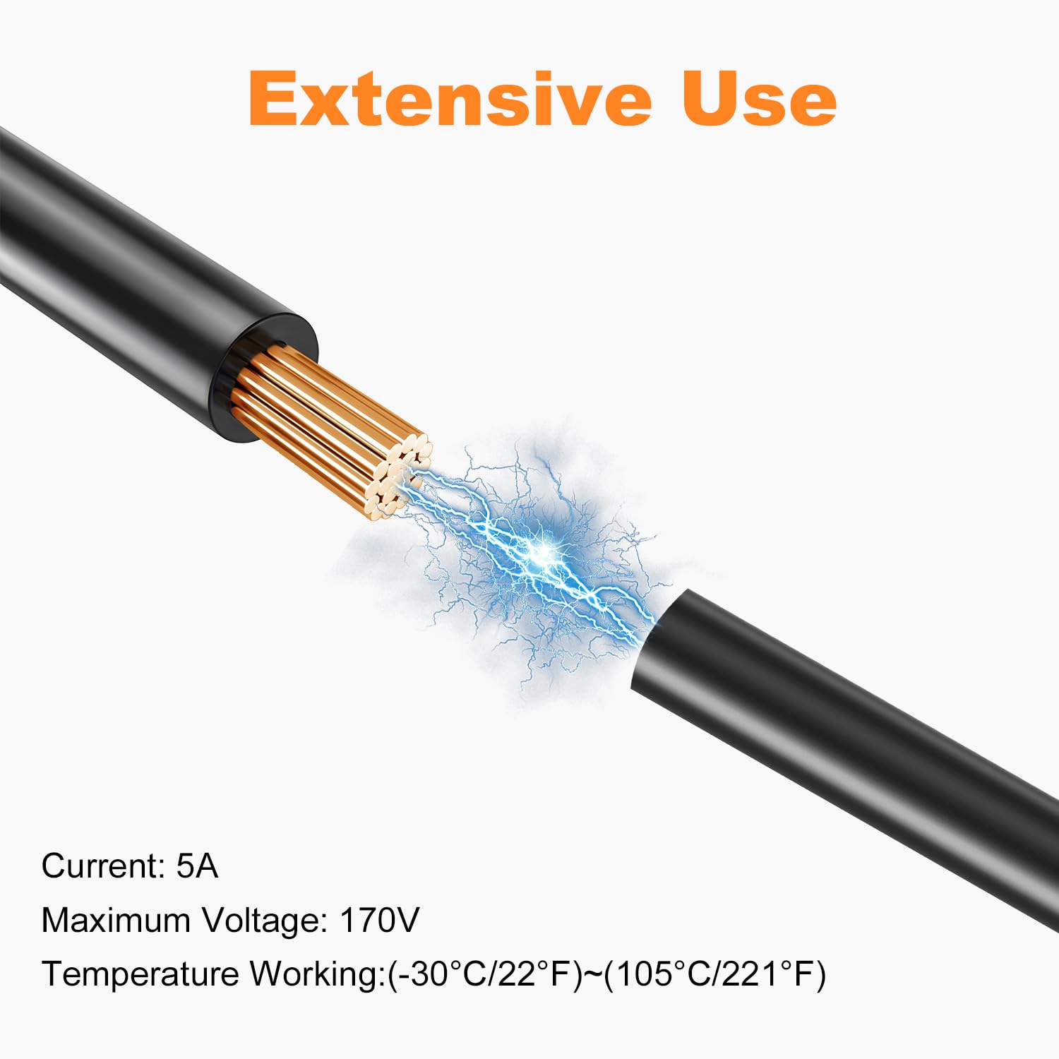 10/2 Low Voltage Landscape Wire, 10 Gauge Direct Burial Cable 100ft
