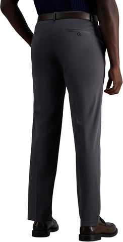 Haggar Men's Premium No Iron Khaki Straight Fit Flat Front Casual Pant