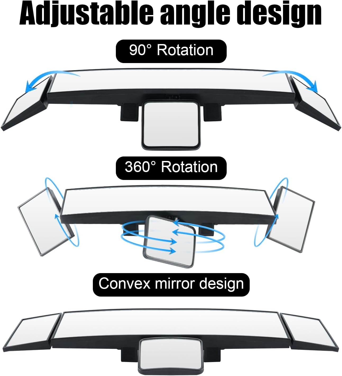 SINGARO Interior Rearview Mirror, Baby Mirror for Rear Facing Infant, Universal Panoramic Rear View Accessories, Wide Angle Reduce Blind Spot Effectively for Car