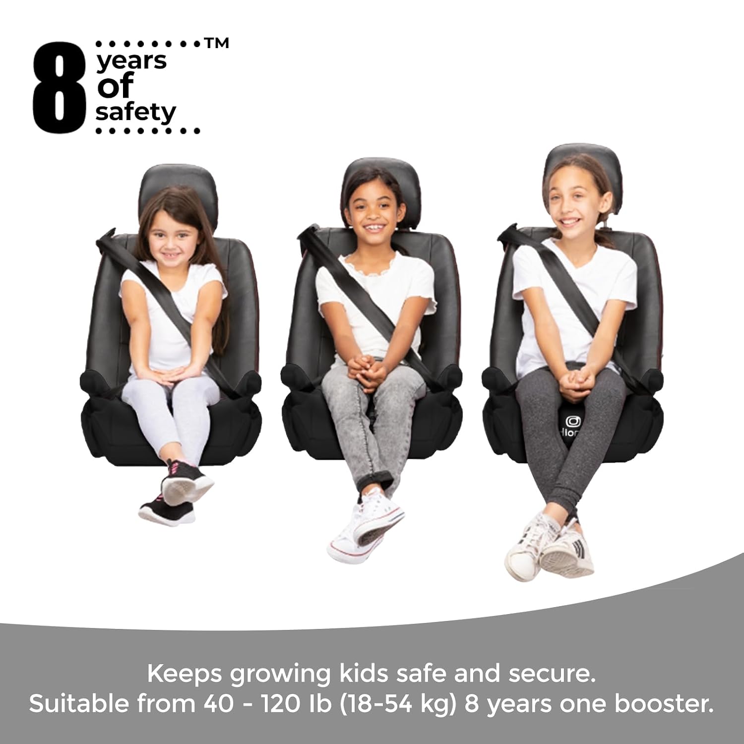 Diono Solana, No Latch, Pack of 2 Backless Booster Car Seats, Lightweight, Machine Washable Covers, Cup Holders, Black