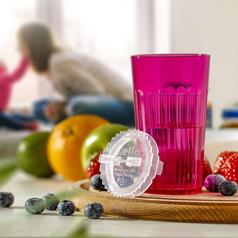 Reflo Smart Cup Bundle (Red 1-Pack) Toddler Transition Weaning Cup, Montessori Self-Feeding Training, Slow-Spill Open-top Design, BPA-Free, Made in USA, E-Guide via QR Code