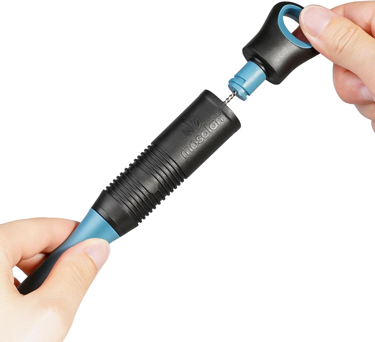 MOSOLAN 2-in-1 Bottle Brush and Straw Cleaner Brush, Smokey Blue, 1 Pack