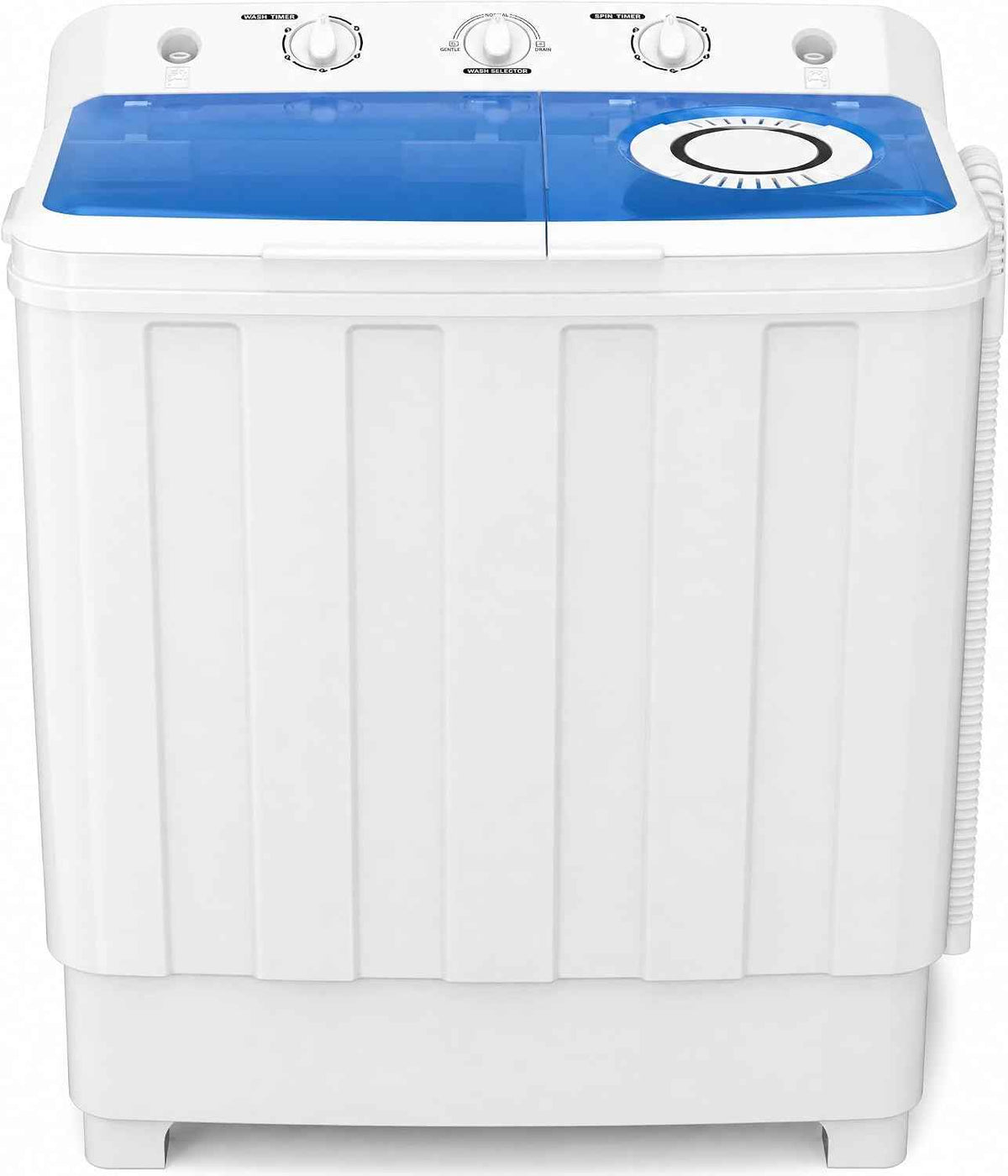 Zynkez Portable Washing Machine, 30Lbs Twin Tub Washer and Dryer Combo with Built-in Drain Pump, 18Lbs Washer & 12Lbs Spinner, Semi-Automatic Washer and Spinner Combo for Apartments, RVs, Dorms