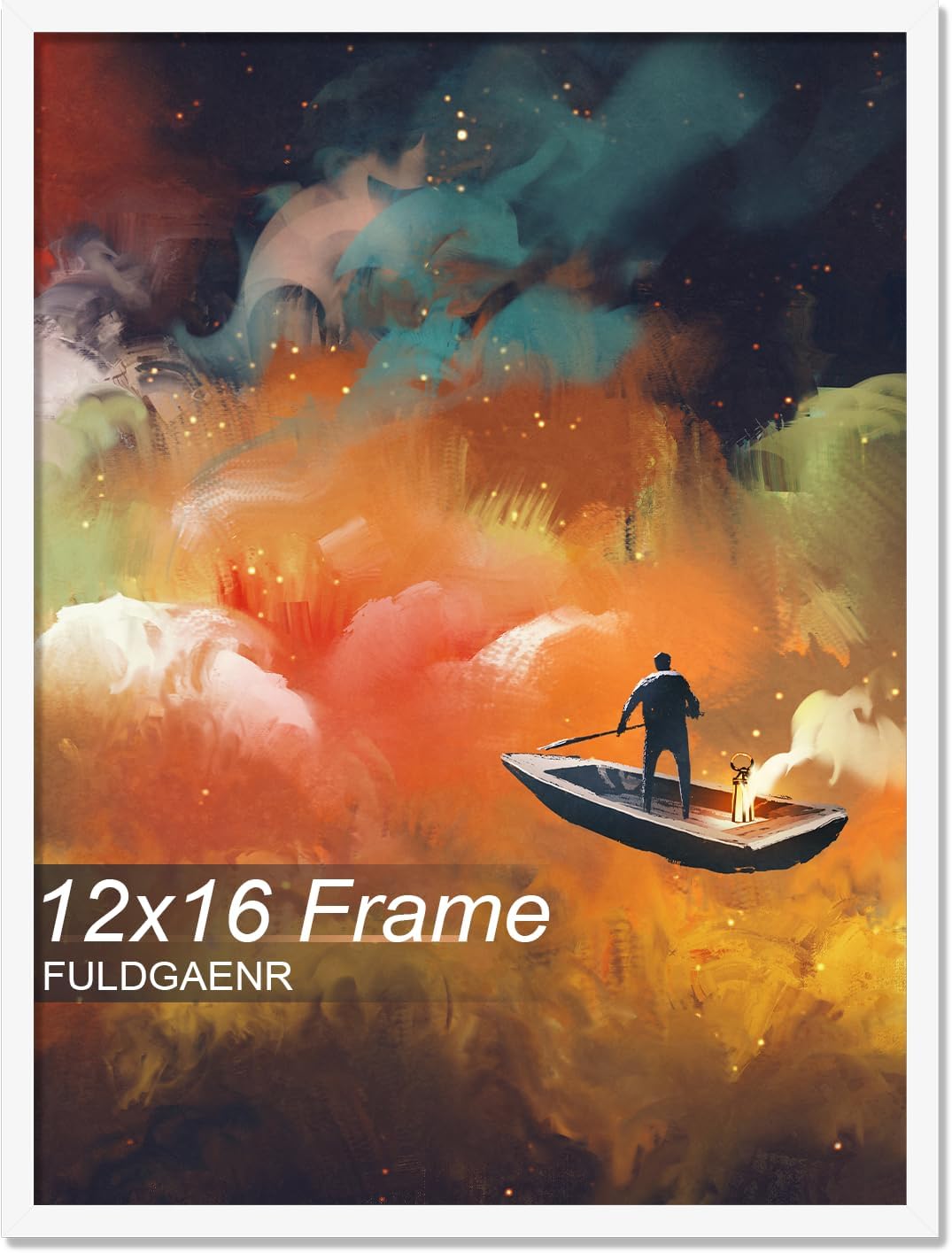 FULDGAENR 12x16 Picture Frame, White Frames for 12 x 16 Inch Photo Poster