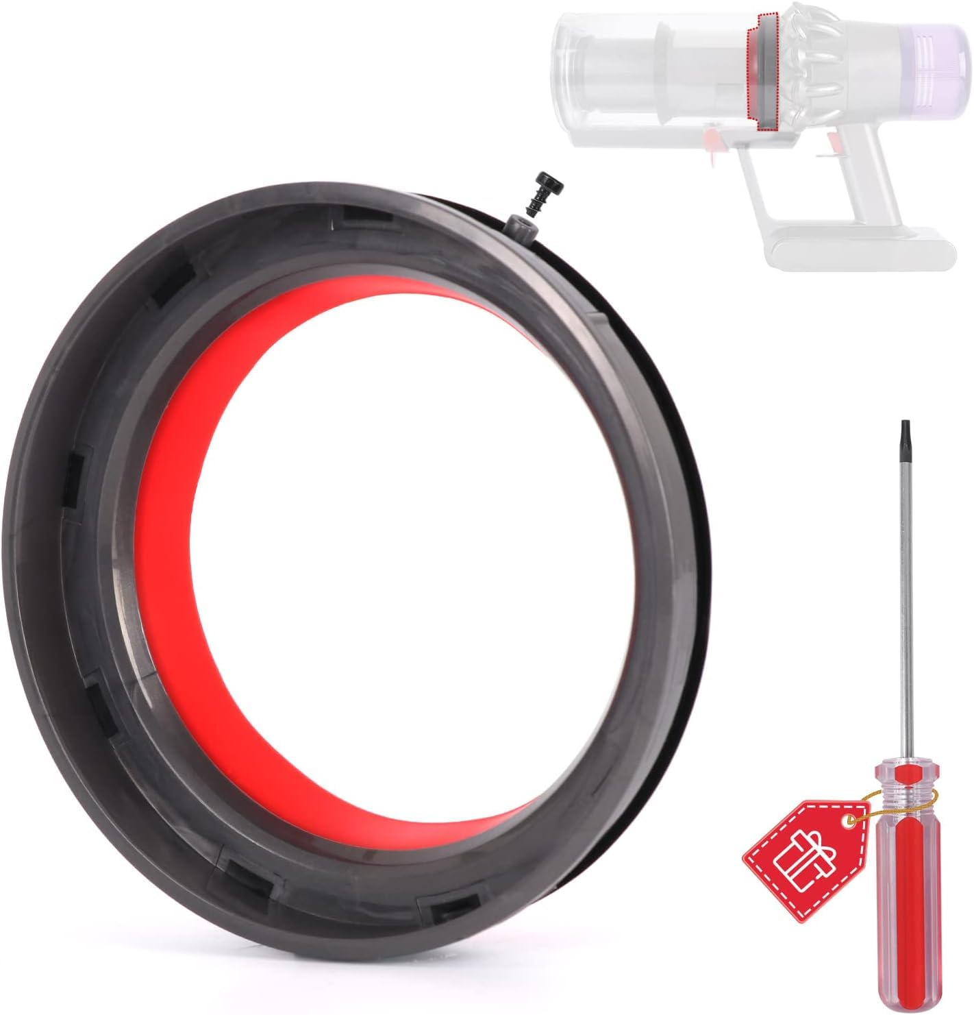 Dust Bin Top Fixed Sealing Ring Compatible with Dyson V11 V15 SV14 SV15 SV22 Vacuum Cleaner Dust Bucket/Dirt Cup Replacement Parts, Vacuum Cleaner Repair Accessories