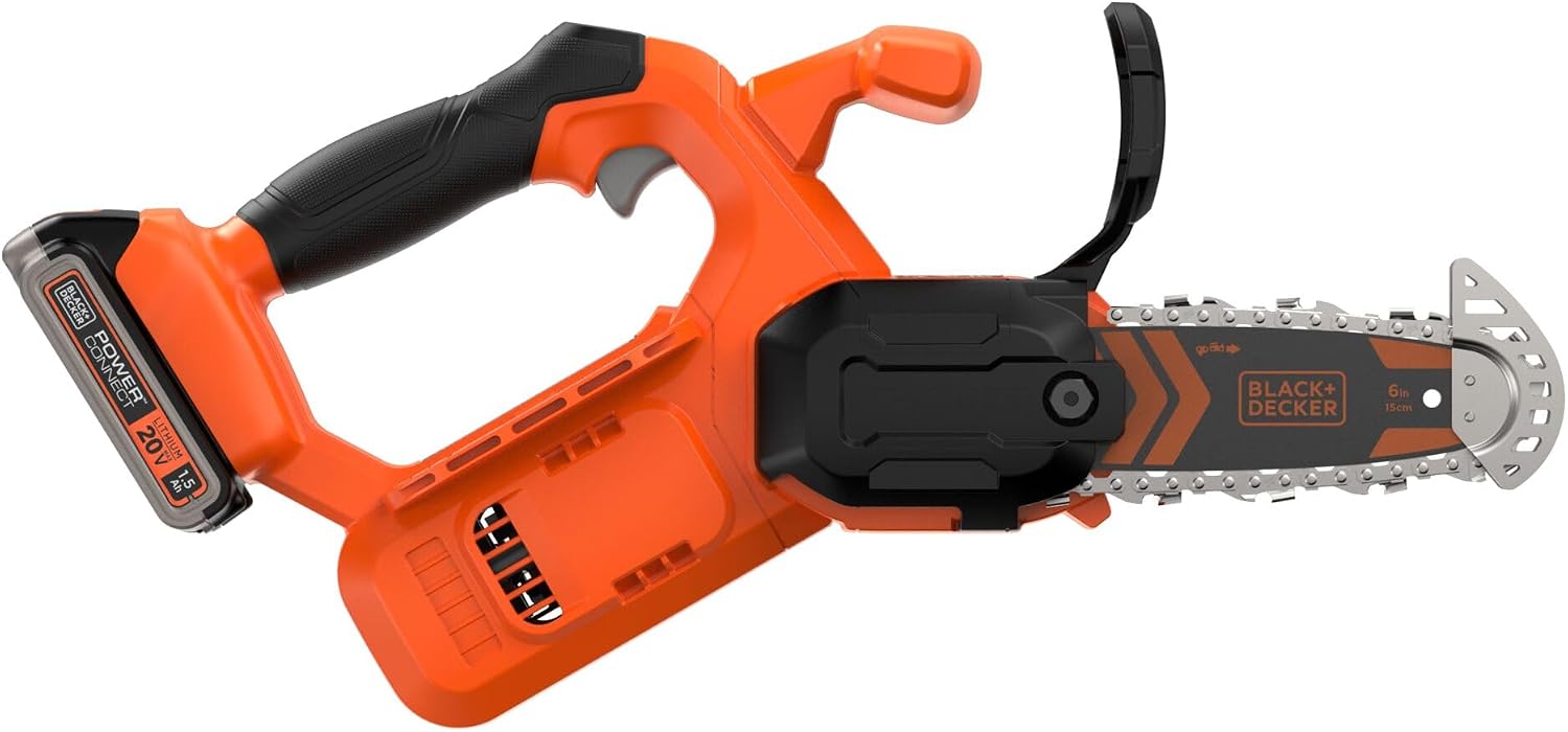 BLACK+DECKER 20V MAX Pruning Chainsaw Kit, Battery and Charger Included (BCCS320C1)