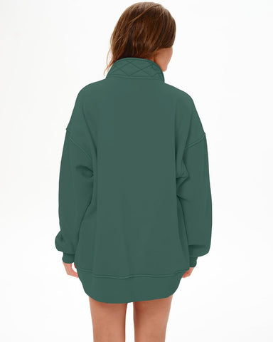 Locachy Womens Oversized Sweatshirt Henley Neck Pullover Tops 2026 Outfits