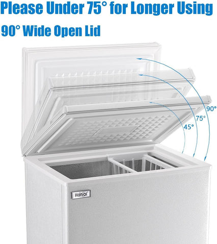 Deep Freezer 3.5 Cu.Ft Mini Chest Freezer for Apartment Basement Business
