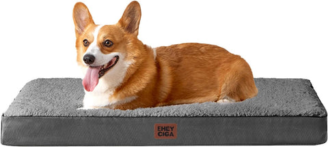 EHEYCIGA Orthopedic Dog Bed Large with Removable Washable Cover, Grey, 36IN