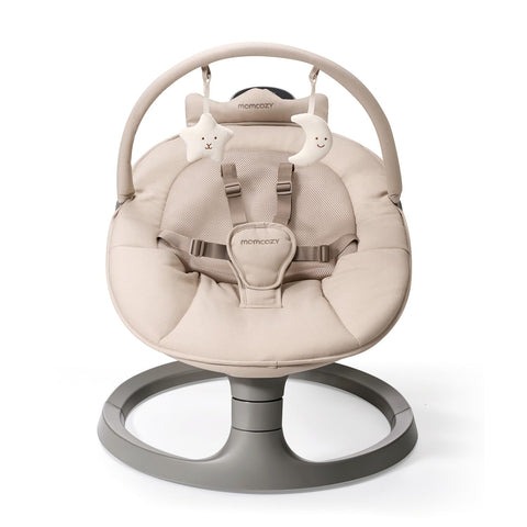 Momcozy 2-in-1 Electric Baby Swing, Dual-Arm Support System, Khaki