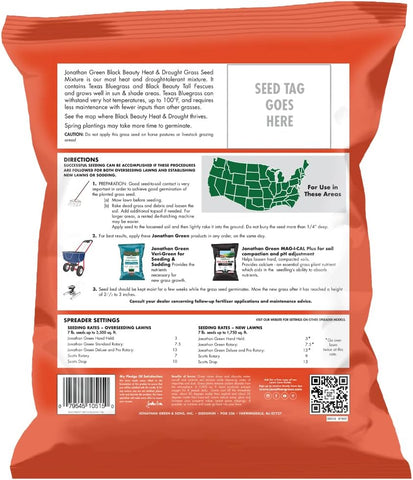 Jonathan Green Black Beauty Heat & Drought Resistant Grass Seed - 7 lb