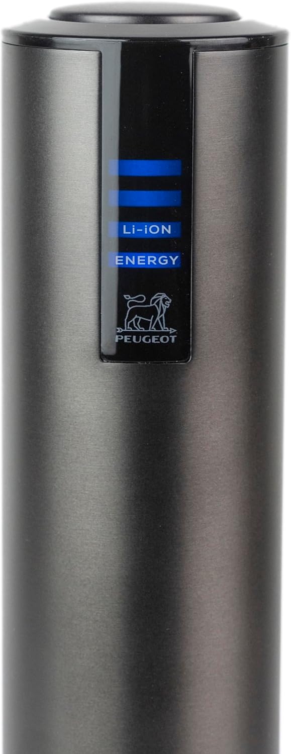 Peugeot Elis Touch Rechargeable Electric Corkscrew, 10 in, Carbon