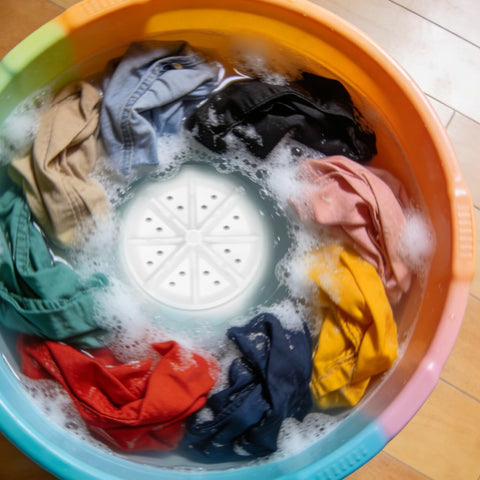 1Pc Portable Mini Turbo Washing Machine for House and Travel USB Powered Ultrasonic Agitator Washer Small Portable Washer Bucket for Underwear and Socks