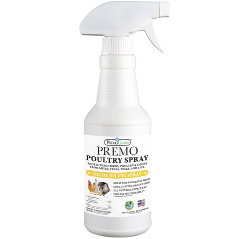 Premo Guard Natural Poultry Spray – Kills Scaly Leg Mites, Fleas, & Lice