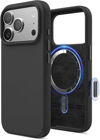 elago Premium Magnetic Silicone Case for iPhone 17 Pro Black