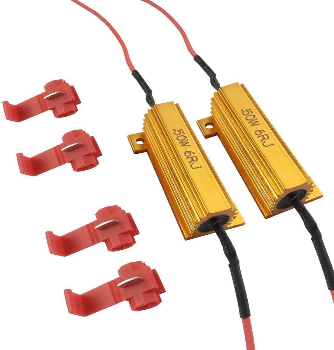 iBrightstar 50W 6ohm Load Resistors for Fix LED Bulb Fast Hyper Flash Turn Signal Blink Error Code