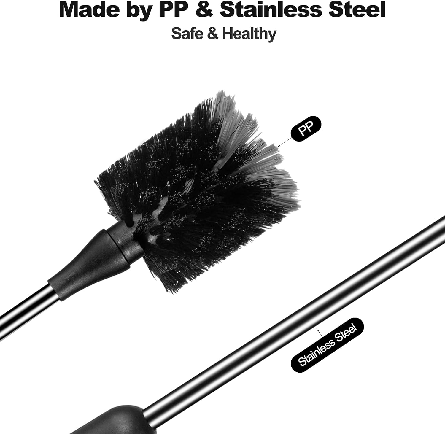 4 Pack Bottle Brush, Long Scrub Cleaning Brushes with Straw & Lid Brushes