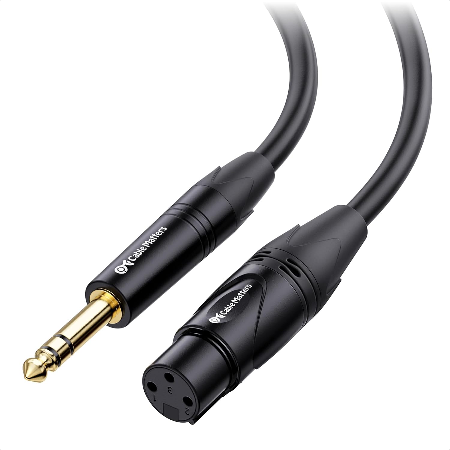 Cable Matters 6.35mm 1/4 Inch TRS to XLR Cable, Male to Female, 50ft