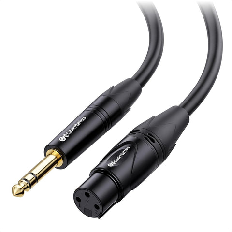 Cable Matters 6.35mm 1/4 Inch TRS to XLR Cable, Male to Female, 50ft