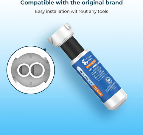 Crystala Filters XWFE (Built-in CHIP) Refrigerator Water Filter 1-Pack