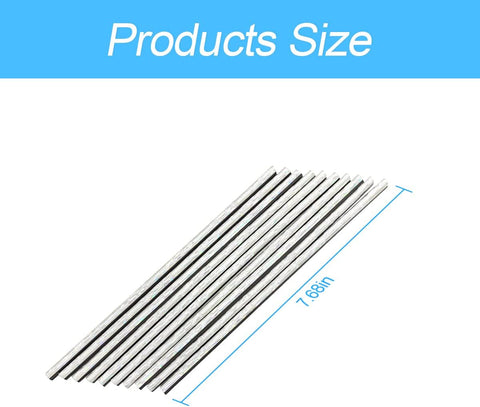 8sanlione 20PCS Bendable Car Air Vent Trim Strips, Ice Silver
