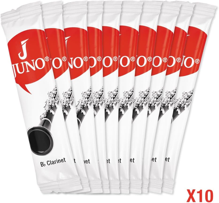 Vandoren JUNO Bb Clarinet Reeds, Strength 2.5, Box of 10, JCR0125