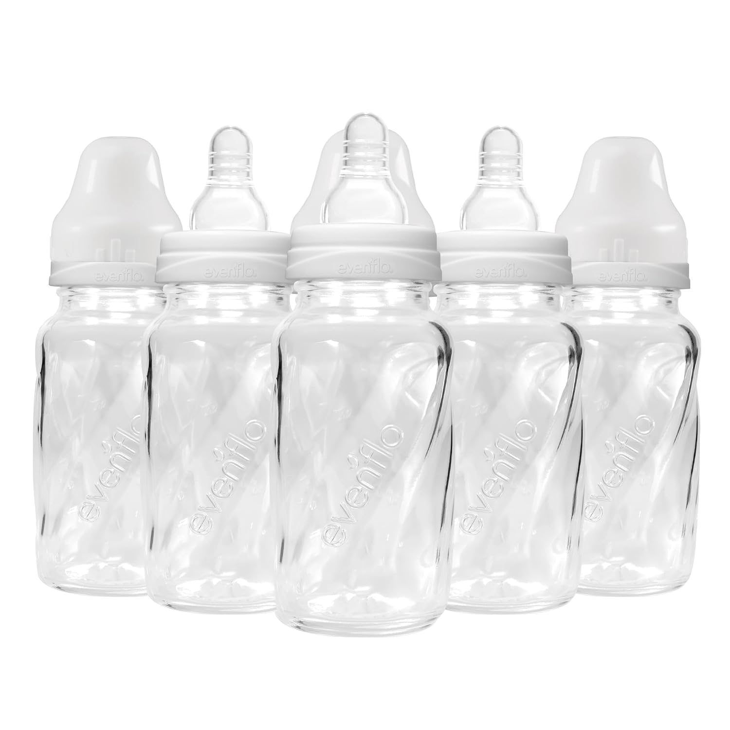 Evenflo Feeding Classic Glass Twist Bottles, 4 Ounce (Pack of 6)