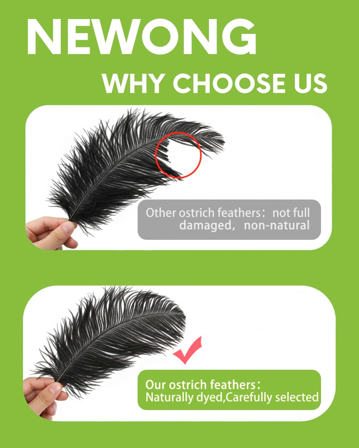 30pcs Black Ostrich Feathers Natural Bulk 9-12inch(23-30cm) Vase Craft Wedding Home Party Centerpieces Christmas Day Decoration