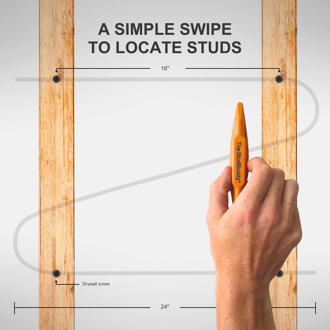 The Original StudBuddy® Magnetic Stud Finder - Made in The USA - Easy to Use Stud Finder - No Batteries Required - Powerful Magnet Stud Finder - for Drywall and Wood