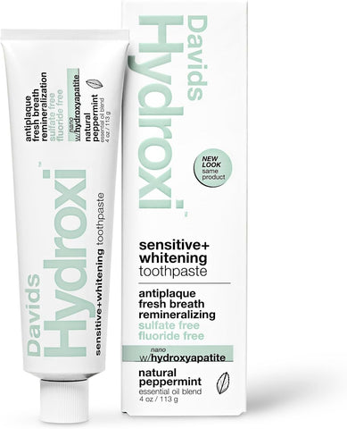 Davids Nano Hydroxyapatite Toothpaste Sensitive + Whitening Peppermint 4oz