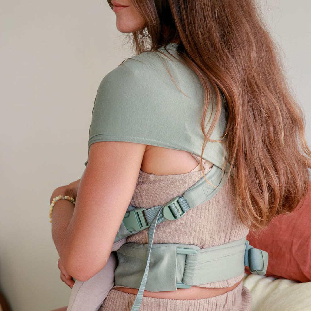 WildBird - Aerial Buckle Wrap - Babies 0-6 Months - Large (L-4XL) Acadian - Newborn Baby Carrier - Front Carry - Soft Fabric, Straps, Head Support, Padded Waist Belt - Baby Essentials - New Mom Gifts