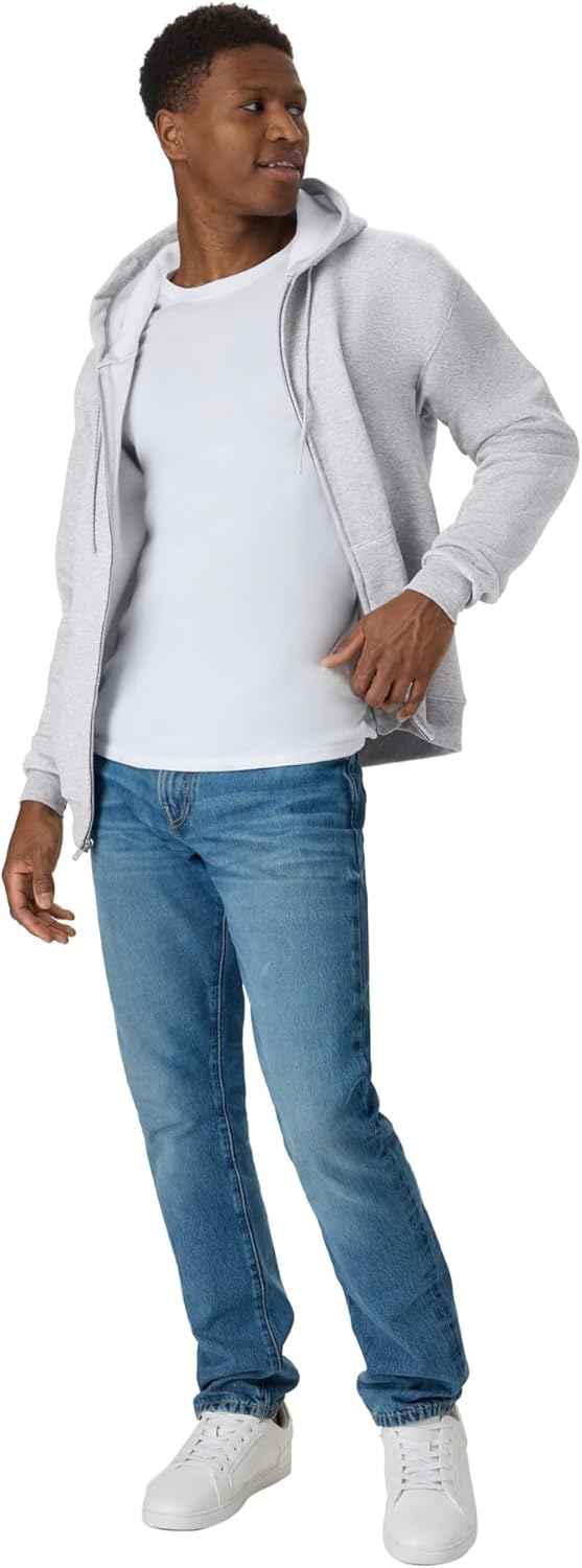 Hanes Men's Zip-up Hoodie, Ecosmart Fleece Full-zip Hoodie for Men, Hooded Sweatshirt
