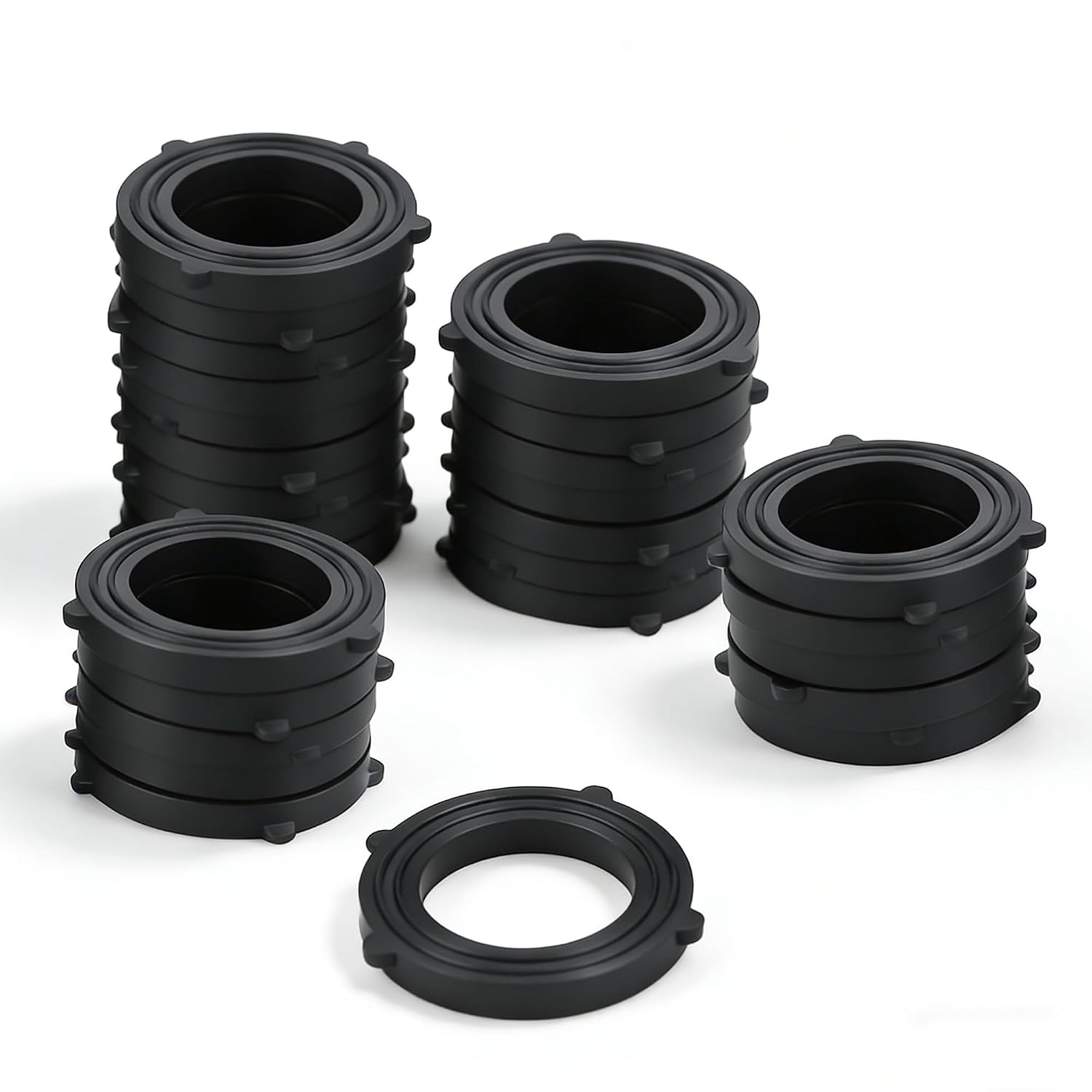 LIULO TOOL 50 Pack Garden Hose Washers, Heavy Duty Black Rubber Leak Proof, Fits All Standard 3/4 Inch Garden Hoses and Faucet Fittings