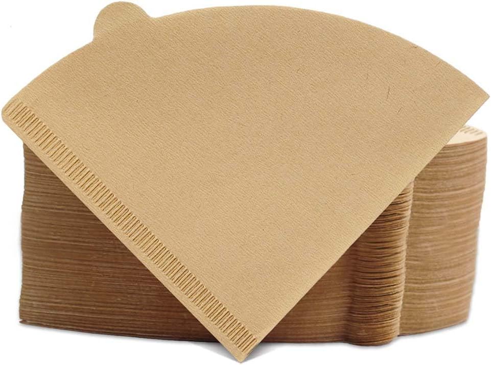 Cone Coffee Filters Size 02, 200 Count 1-4 Cups Unbleached V02 Disposable Coffee Filter Paper, Compatible with Conical Shaped Pour Over Coffee Dripper and Drip Coffee Maker