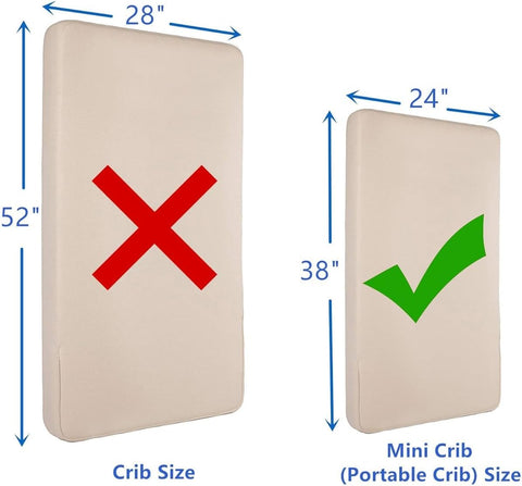 American Baby Company Waterproof Fitted Mini Crib Mattress Protector 38x24