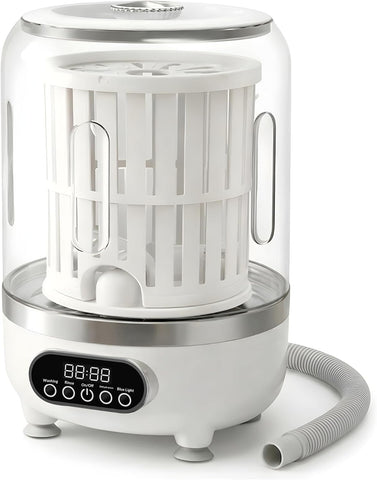 3-in-1 Mini Portable Washing Machine, 3L Capacity Compact Washer with Digital Display & Multiple Modes, Durable ABS & PP Material, Small Laundry Solution for Undergarments, Socks, Baby Clothes