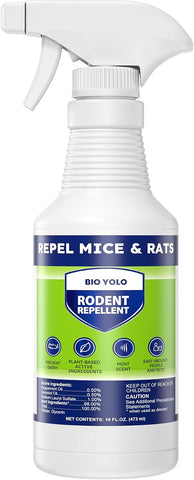 Rodent Repellent Spray– Effective Natural Peppermint Formula Repel Mice, Rats, Squirrels, and Rodents. Safe for Indoor, Outdoor, and Car Engines. Safe for People and Pets. (1, Rodent 16oz)