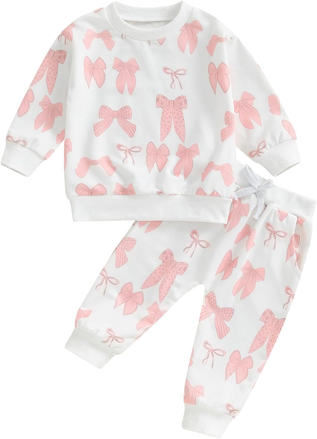 Cute Baby Girl Clothes Long Sleeve Print Sweatshirt Top and Pants Set Toddler Girl Fall Outfits