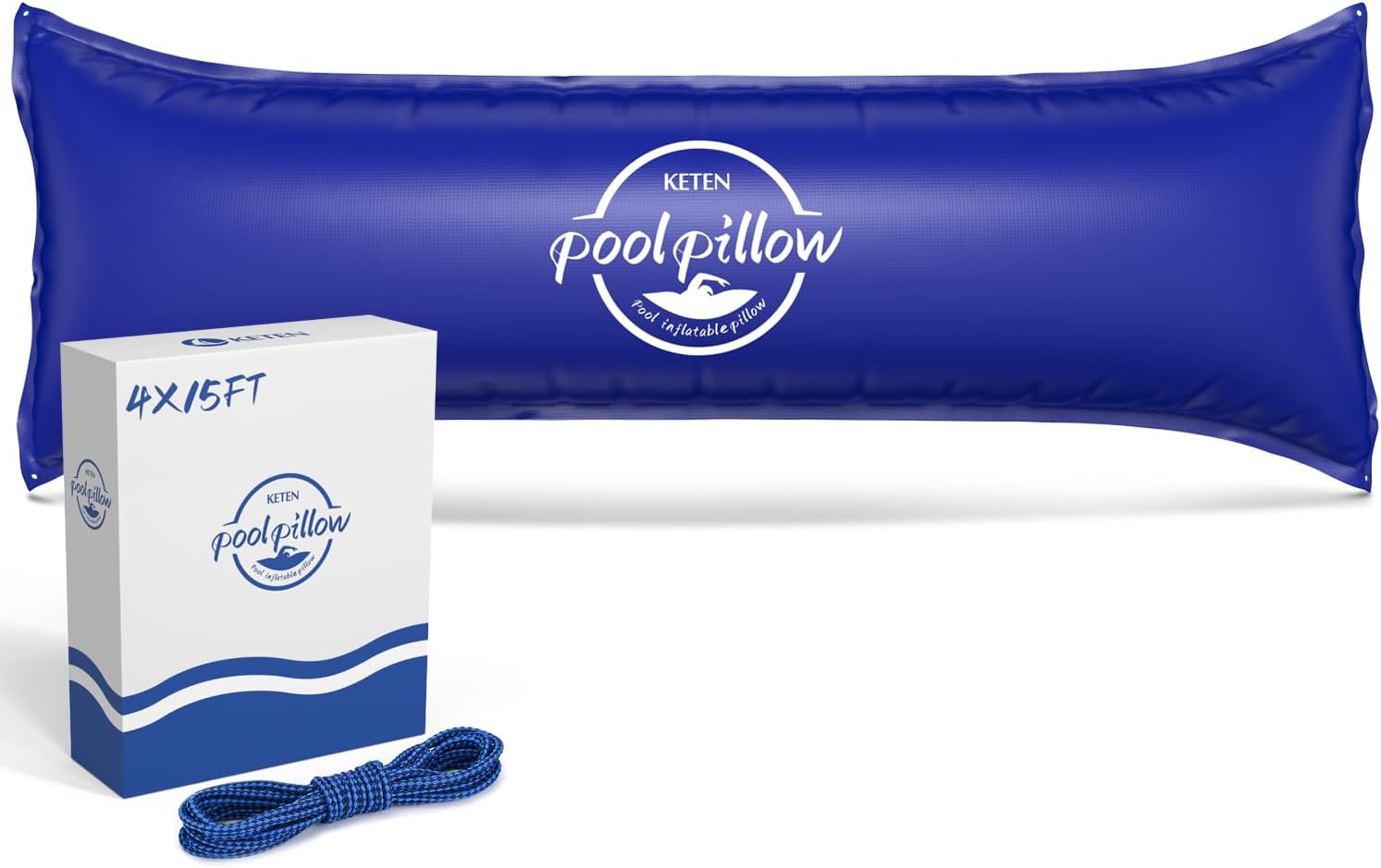 Keten Pool Pillows for Above Ground Pools 4x15FT, Heavy Duty 0.4mm PVC