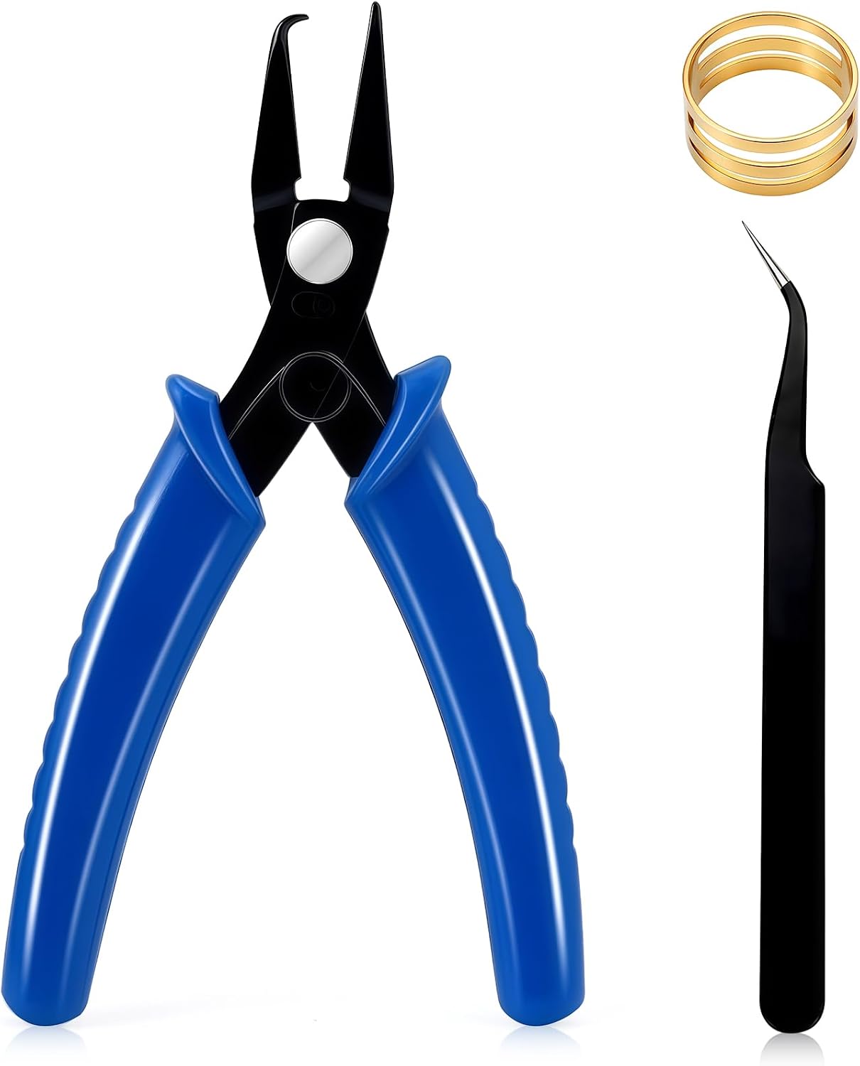 URSKYTOUS Split Ring Pliers Jewelry Making Tools Jump Ring Opener Tool Keychain Pliers for Opening Split Rings Jump Rings Jewelry Plier for Bracelet Fishing Beading DIY Craft Jewelry Making Supplies