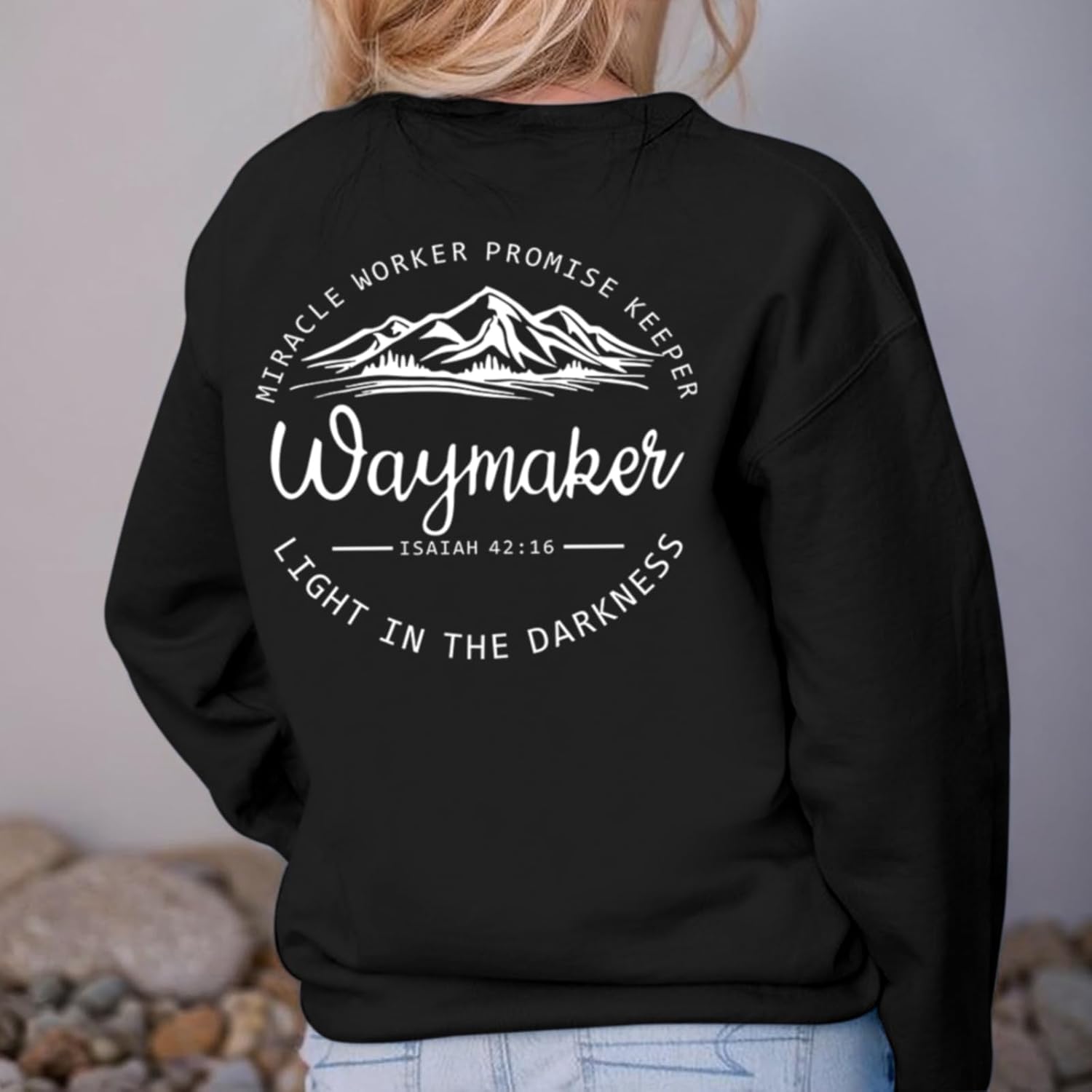 Pairxily Womens Christian Sweatshirt Inspirational Religious Faith Sweatshirts Graphic Crewneck Long Sleeve Shirts
