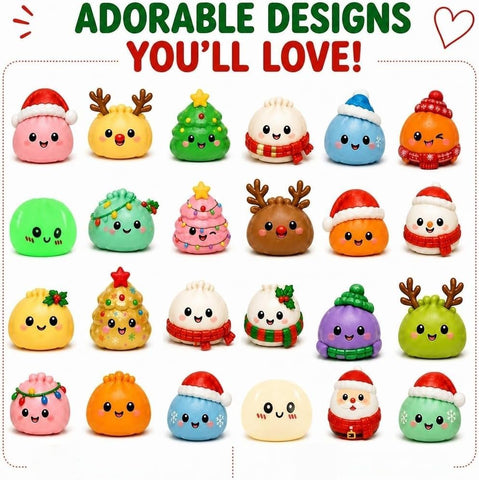 Christmas Squishies Advent Calendar 2026 Xmas Countdown Calendar for Adults