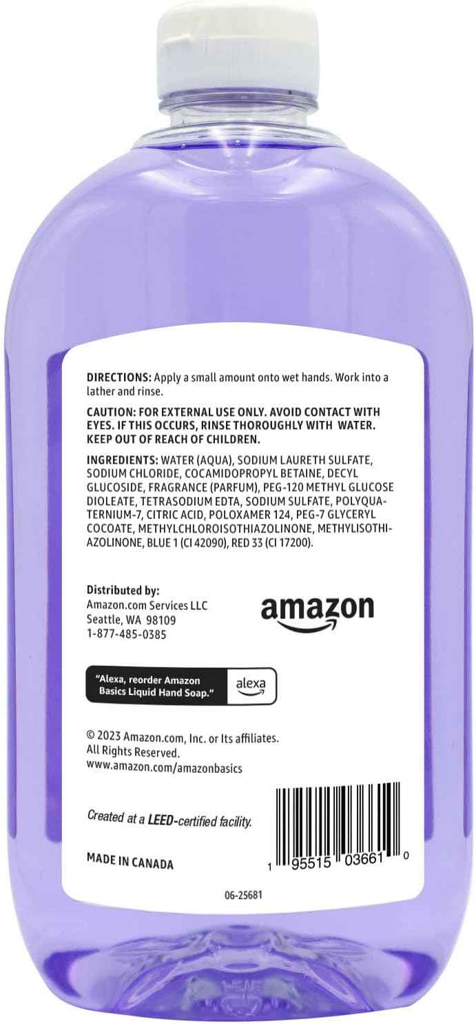 Amazon Basics Original Fresh Liquid Hand Soap, Moisturizing Formula, Phthalate & Paraben-Free, 32 Fl Oz (Pack of 2) (Previously Solimo)