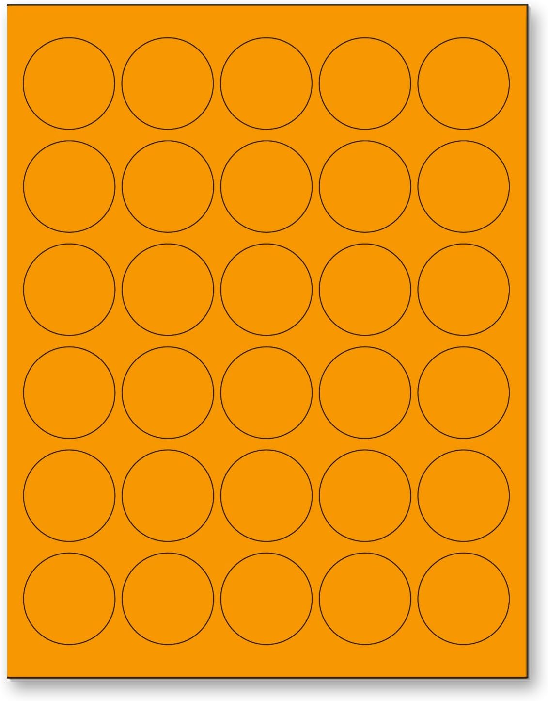 NextDayLabels Orange Labels - 8.5 x 11 | 1 Per Page | 100 Labels